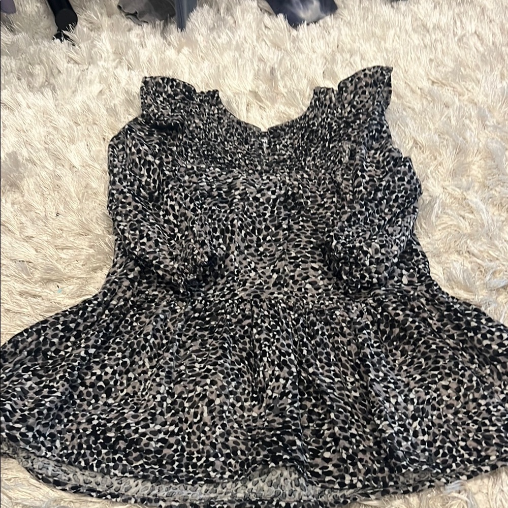 Toddler snow leopard dress
